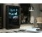 Vitrine 90 Cm Jive Portes Noir Laquées Avec LEDs