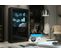 Vitrine 90 Cm Jive Portes Noir Laquées Avec LEDs