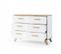 Bergen Buffet Scandinave 100 Cm Sur Pieds Bois Et Blanc 6 Tiroirs