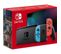 Console Switch Avec Un Joy-con Rouge Néon Et Un Joy-con Bleu Néon