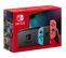 Console Switch Avec Un Joy-con Rouge Néon Et Un Joy-con Bleu Néon