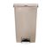 Poubelle à Pédale Frontale Slim Beige 68l -