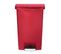 Poubelle à Pédale Frontale Slim Jim Rouge 50l -