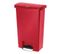 Poubelle à Pédale Frontale Slim Jim Rouge 50l -