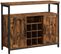 Buffet, Placard 2 Portes, 100 X 35 X 81,4 Cm, Style Industriel, Marron Rustique Et Noir