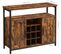 Buffet, Placard 2 Portes, 100 X 35 X 81,4 Cm, Style Industriel, Marron Rustique Et Noir