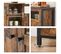 Buffet, Avec Placard 3 Portes, Cadre En Acier, Style Industriel, Marron Rustique Et Noir