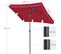 Parasol Rectangulaire 2 X 1,25 M, Protection Upf 50+, Ombrelle, Sac De Transport