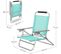 Chaise De Plage Portable, Avec Accoudoirs, Tissu Respirant Et Confortable