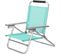 Chaise De Plage Portable, Avec Accoudoirs, Tissu Respirant Et Confortable