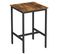 Table Haute, table De Bar Carrée, 60 X 60 X 92 Cm, style Industriel, marron Rustique