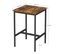 Table Haute, table De Bar Carrée, 60 X 60 X 92 Cm, style Industriel, marron Rustique