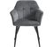 Fauteuil De Cuisine En Velour, Pieds En Métal, Dossier Haut, Assise Large, Pour Salon, Chambre, Gris