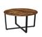 Table Basse Ronde, Table De Salon, ALINRU, Montage Facile,marron Rustique Et Noir