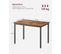 Table De Cuisine 110 X 70 X 75 Cm, Style Industriel, Marron