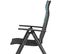 Lot De 2 Chaises De Jardin Pliables, Cadre En Aluminium, Dossier Réglable, Charge 150 Kg, Noir