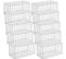 Lot De 10, Gabion Pour Pierre, Cloture Gabion, Argent,100 X 50 X 50 cm