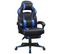 Fauteuil Gamer, Chaise Gaming, Siège De Bureau Réglable, Charge 150 Kg, Noir Et Bleu