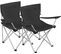 Lot De 2 Chaises De Camping Pliables, Confortable, Avec Accoudoirs Et Porte-gobelets, Cadre Stable