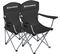 Lot De 2 Chaises De Camping, Confortable, Structure Robuste, Charge Max De 150 Kg