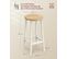 Tabouret De Bar, Lot De 4, Chaise De Cuisine, Siège Haut,  Pour Cuisine, Salle à Manger, Blanc