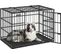 Cage Pour Chien Ultra-résistante, 107 X 70 X 75 Cm, Pour Chiens Moyens Et Grands, Noir