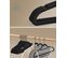 Cintre Velours, Lot De 50, Antiglisse, Avec Crochet Pivotant à 360° Noir, Noir