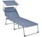 Bain De Soleil Grand, Pliable, 71 X 200 X 38 Cm, Avec Pare-soleil, Dossier Inclinable, Bleu