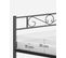 Lit Simple, Convient Pour Matelas De 90 X 200 Cm, Montage Facile, Pour Petits Espaces, Noir D'encre