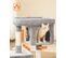 Arbre À Chat, Tour De Jeux 84 Cm, L, Maison Pour Chats Jusqu’à 7 Kg,  2 Niches, Griffoir, Gris Clair