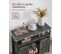 Buffet Cuisine avec 2 Portes, 100 x 33 x 80 cm, Style Industriel, Gris Anthracite, Noir