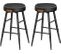 Collection Echo Tabouret De Bar, Lot De 2, Siège Haut, Pu, Hauteur Assise 63 Cm, Noir Pur