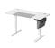 Bureau Assis Debout Électrique, 60 x 120 x (72-120) cm, Dessus Épais, Blanc Pur et Gris Tourterelle