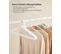 Cintres En Plastique, Lot De 50, Cintres Gain De Place, Pour Pantalons, Manteaux, Robes, Blanc