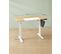 Bureau Assis Debout Électrique, 60 X 120 X (72-120) Cm, Jaune Pastel Et Blanc Classique