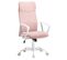 Fauteuil De Bureau, Réglable En Hauteur Et Inclinable, Capacité De Charge 120 Kg, Rose Bonbon