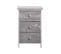 Table De Chevet Commode 3 Tiroirs Bois Gris Blanc Shabby 54x35x30