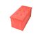 Pouf Coffre De Rangement Banc Rectangle Rouge Stokage 38x76x38