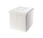 Pouf Coffre De Rangement Carre Synthétique Blanc 30x30x30