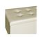 Pouf Coffre De Rangement Rectangle Beige Blanc Stokage 38x76x38