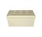 Pouf Coffre De Rangement Rectangle Beige Blanc Stokage 38x76x38