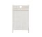 Table De Chevet 3 Tiroirs Bois Blanc Gris Cœur Shabby 58x35x27