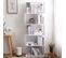 Bibliotheque Etageres Bois Blanc Design 172,5x60x24,5