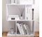 Bibliotheque Etageres Bois Blanc Design 172,5x60x24,5