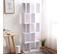 Bibliotheque Etageres Bois Blanc Design 172,5x60x24,5