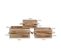 Lot De 3 Boites Caisses Bois Natural Shabby Vintage 17x36x25