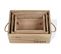 Lot De 3 Boites Caisses Bois Natural Shabby Vintage 17x36x25