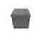 Pouf Boite De Rangement Carre Synthetique Gris Design 30x30x30