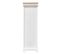 Meuble 2 Paniers 1 Port  Bois Osier Blanc 102x32x27