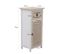 Meuble Commode Port 1 Tiroir Bois Blanc Marron Clair 75x32x27